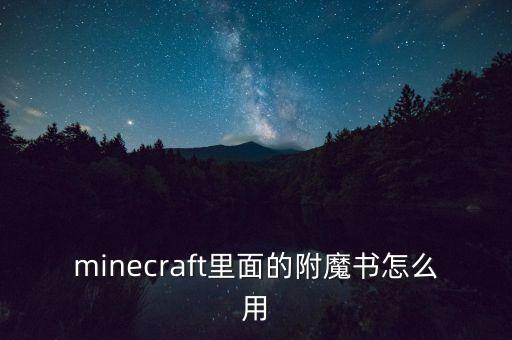 minecraft里面的附魔书怎么用