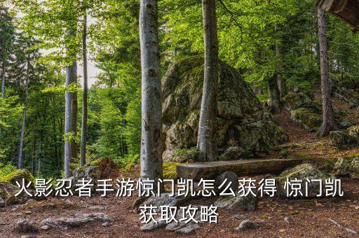 火影忍者手游双冠王怎么获得，火影忍者手游惊门凯怎么获得 惊门凯获取攻略