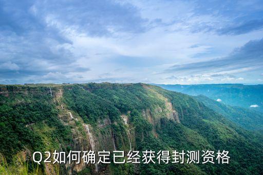 Q2如何确定已经获得封测资格