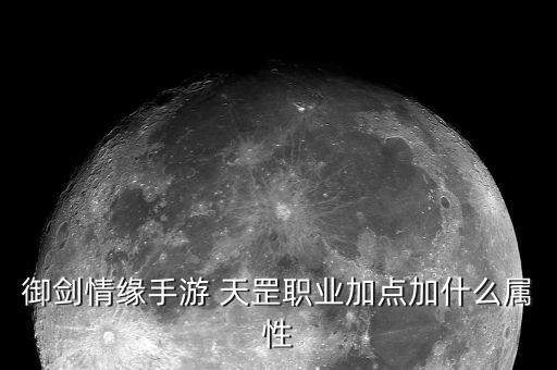 御剑情缘手游天兵怎么加点，御剑情缘手游 天罡职业加点加什么属性