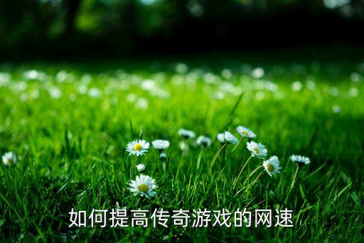 如何提高传奇游戏的网速