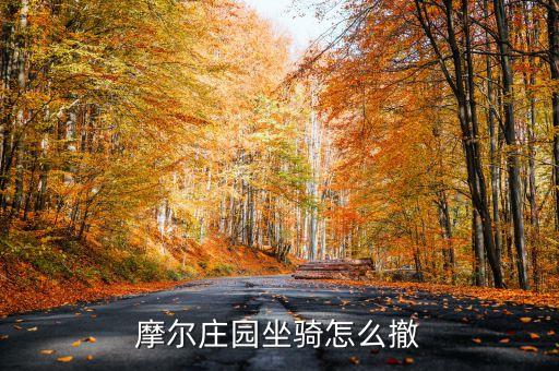 摩尔庄园坐骑怎么撤