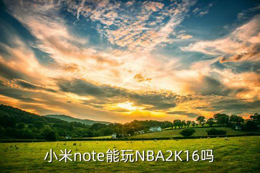 小米note能玩NBA2K16吗