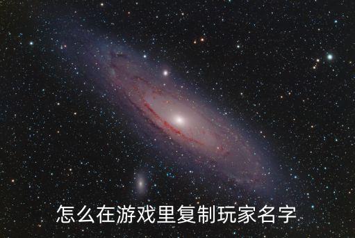 怎么在游戏里复制玩家名字