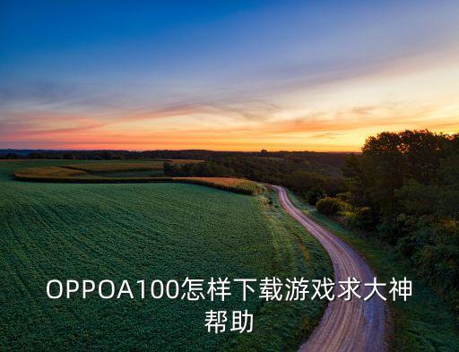 OPPOA100怎样下载游戏求大神帮助