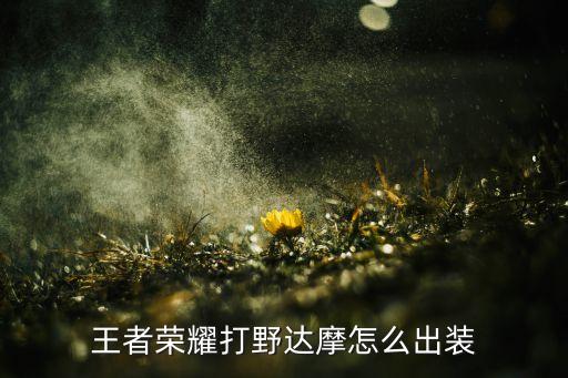 王者荣耀打野达摩怎么出装