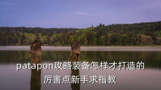 patapon攻略装备怎样才打造的厉害点新手求指教