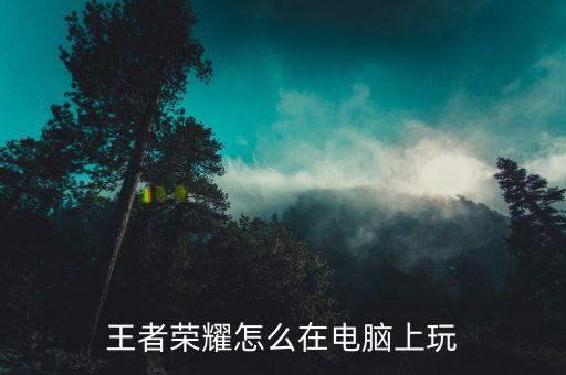 王者手游怎么登电脑，王者荣耀手游怎么在电脑上玩