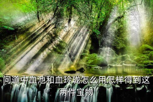 问道中血池和血玲珑怎么用怎样得到这两件宝物