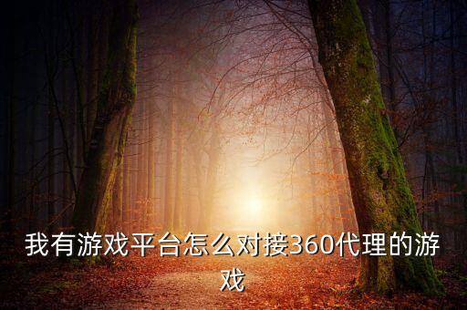 我有游戏平台怎么对接360代理的游戏