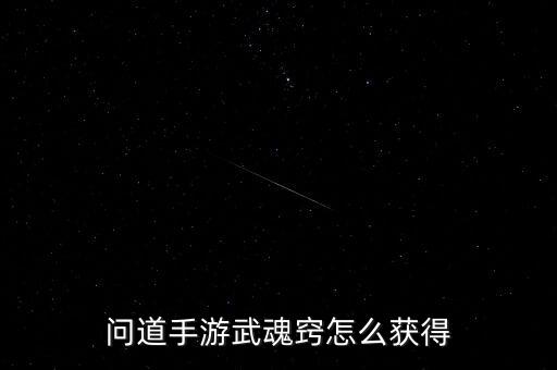 问道手游武魂窍怎么获得