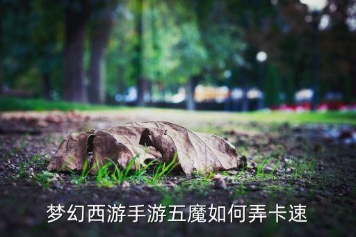 梦幻西游手游五魔如何弄卡速