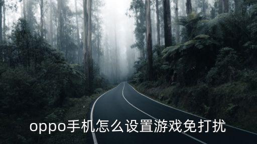 oppo手机怎么设置游戏免打扰