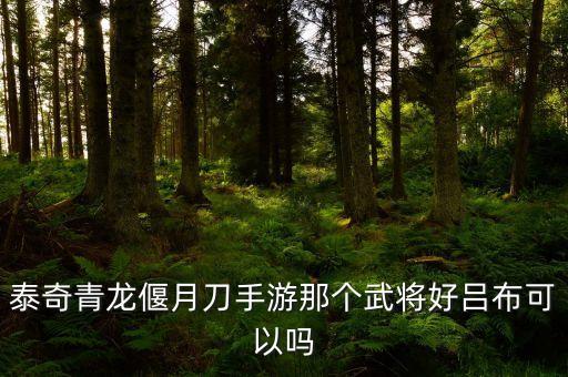 泰奇青龙偃月刀手游那个武将好吕布可以吗