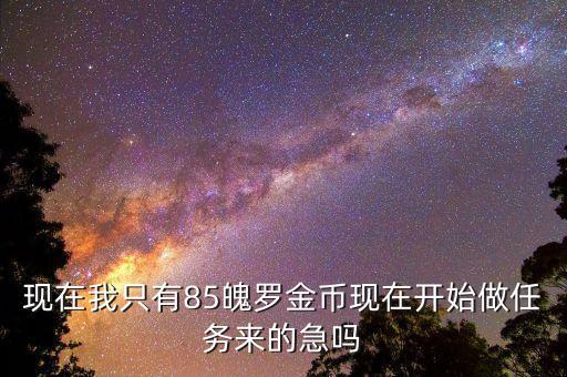 现在我只有85魄罗金币现在开始做任务来的急吗