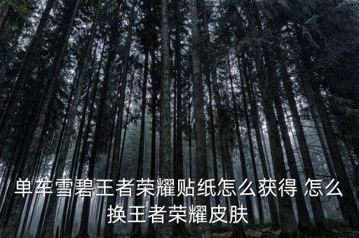 单车雪碧王者荣耀贴纸怎么获得 怎么换王者荣耀皮肤