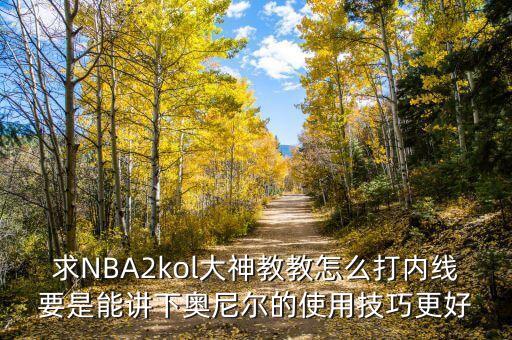 求NBA2kol大神教教怎么打内线要是能讲下奥尼尔的使用技巧更好