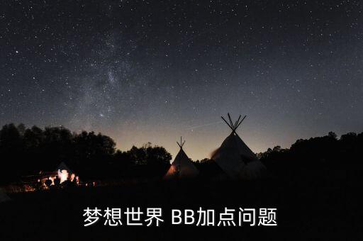 梦想世界 BB加点问题