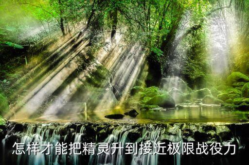 怎样才能把精灵升到接近极限战役力