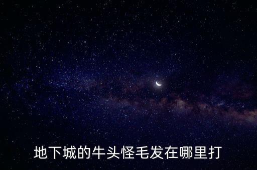 地下城的牛头怪毛发在哪里打