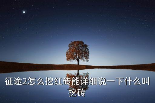 征途2怎么挖红砖能详细说一下什么叫挖砖