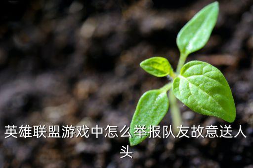 英雄联盟游戏中怎么举报队友故意送人头