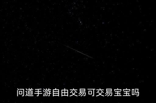 问道手游自由交易可交易宝宝吗
