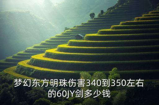 梦幻东方明珠伤害340到350左右的60JY剑多少钱