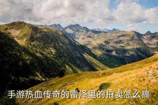 手游热血传奇的雷泽里的拍卖怎么搞