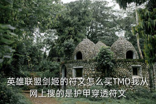 英雄联盟剑姬的符文怎么买TMD我从网上搜的是护甲穿透符文