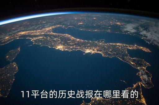 11平台的历史战报在哪里看的