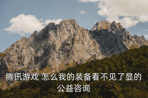 手游nba2k20装备怎么显示，腾讯游戏 怎么我的装备看不见了显的公益咨询