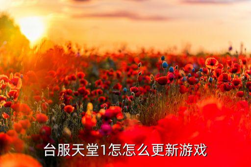 台服天堂1怎怎么更新游戏