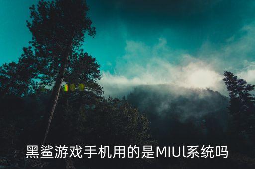 黑鲨游戏手机用的是MIUl系统吗