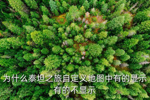 为什么泰坦之旅自定义地图中有的显示有的不显示