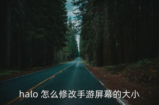 halo 怎么修改手游屏幕的大小