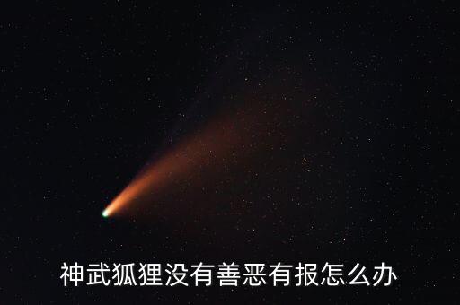 神武狐狸没有善恶有报怎么办