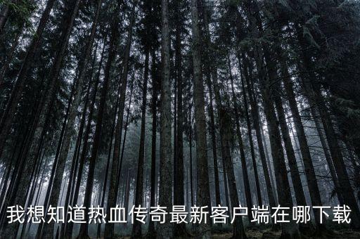 我想知道热血传奇最新客户端在哪下载