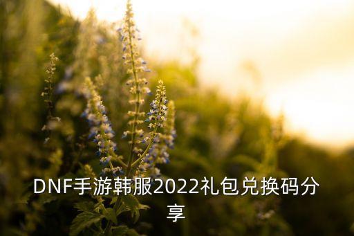 DNF手游韩服2022礼包兑换码分享