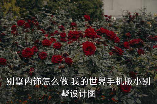 别墅内饰怎么做 我的世界手机版小别墅设计图