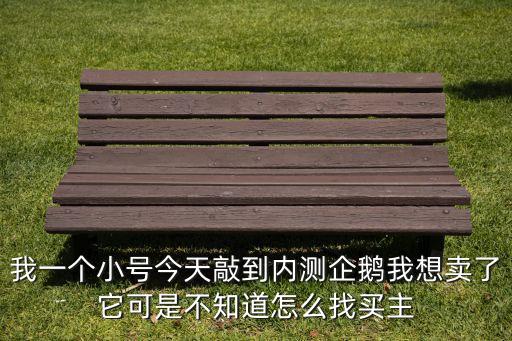 怎么卖英雄联盟手游内测号，我一个小号今天敲到内测企鹅我想卖了它可是不知道怎么找买主
