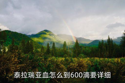 泰拉瑞亚血怎么到600滴要详细