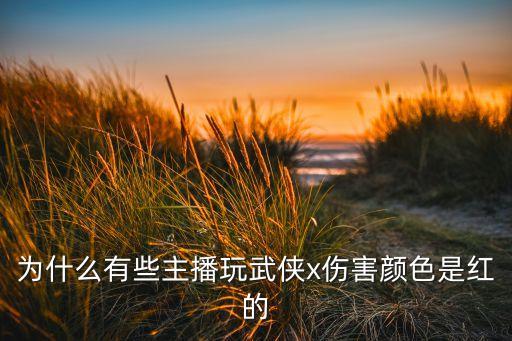 为什么有些主播玩武侠x伤害颜色是红的