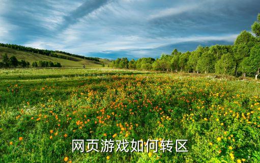 网页游戏如何转区