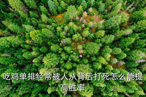 手游吃鸡后面有人怎么打，吃鸡有人在转圈打你怎么办