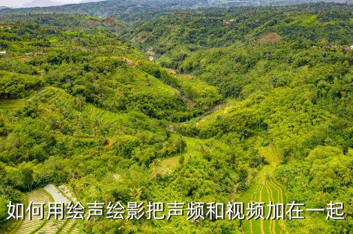 如何用绘声绘影把声频和视频加在一起