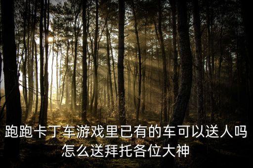 跑跑卡丁车游戏里已有的车可以送人吗怎么送拜托各位大神