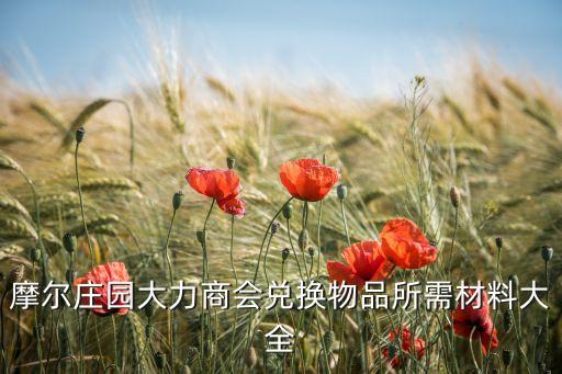 摩尔庄园手游传奇阁东西怎么换，摩尔庄园大力商会兑换物品所需材料大全