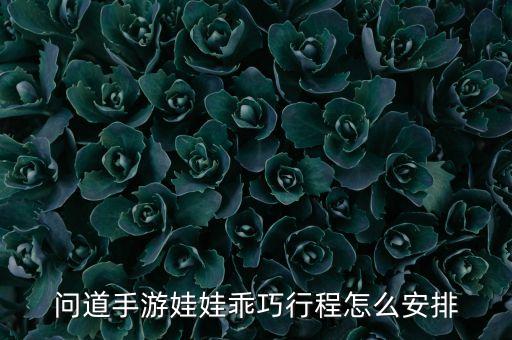 问道手游娃娃乖巧行程怎么安排