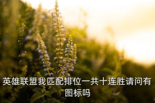 英雄联盟我匹配排位一共十连胜请问有图标吗